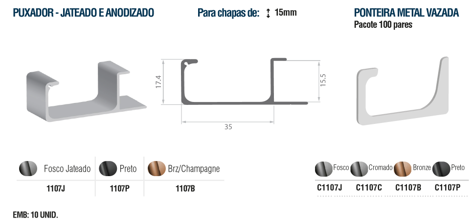 1107B-PUX JATEADO BRZ CHAMPAGNE 15MM H35