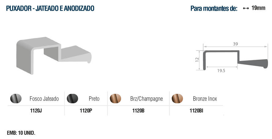 1120B-PUX JAT SOBREPOR BRZ CHAMP 19,5MM