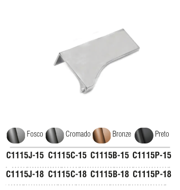 C1115B-15 PONTEIRA VZD METAL BRZ CHAMPAG